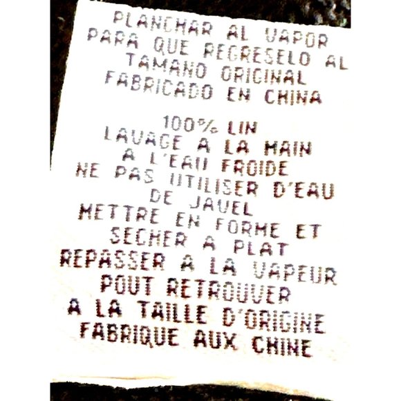 Eileen Fisher Open Front Black Cardigan Sweater Weaved Linen Size M - Picture 7 of 7